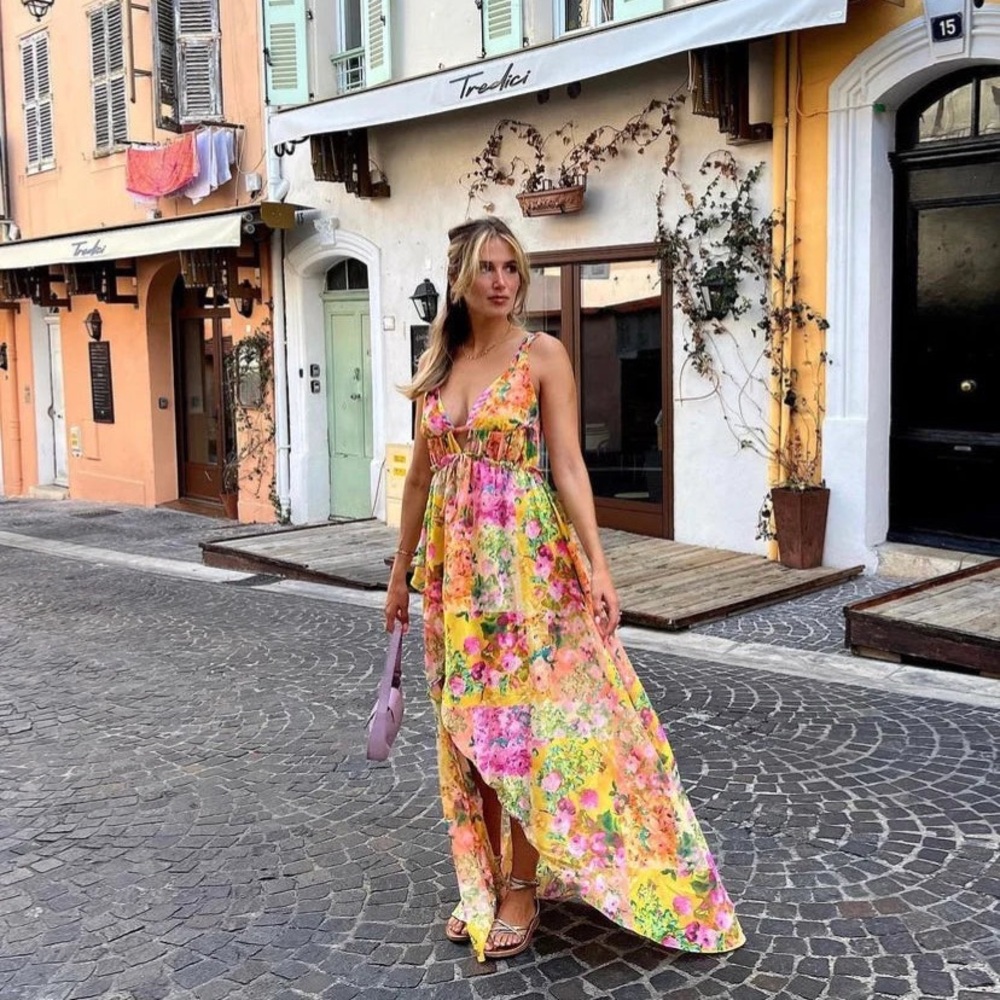 NWT For Love & Lemons "Madison" maxi dress